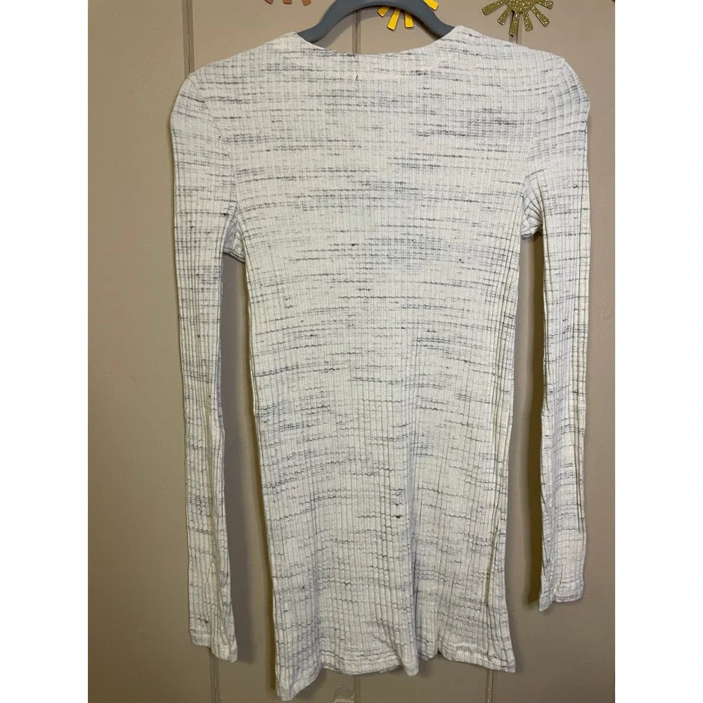 Monrow Cosmo Ribbed Cardigan in Heather Ash Medium New With Tags - Picture 4 of 4